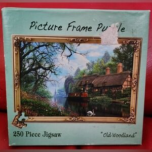 Picture Frame Puzzle "Old Woodland" 250 Pieces 14"x10" Sealed BENIFITS CHARITY